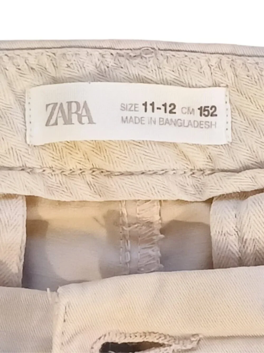 ZARA Kids Sand Beige Basic Slim Fit Pants Boys Tailored School Trousers 12